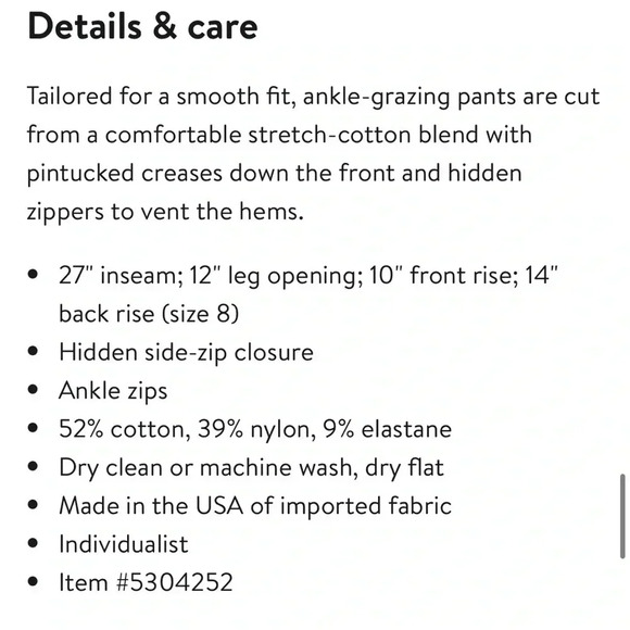 THEORY EUC Alettah Approach Crop Pants Ankle Zip Stretch 6 - Picture 3 of 12